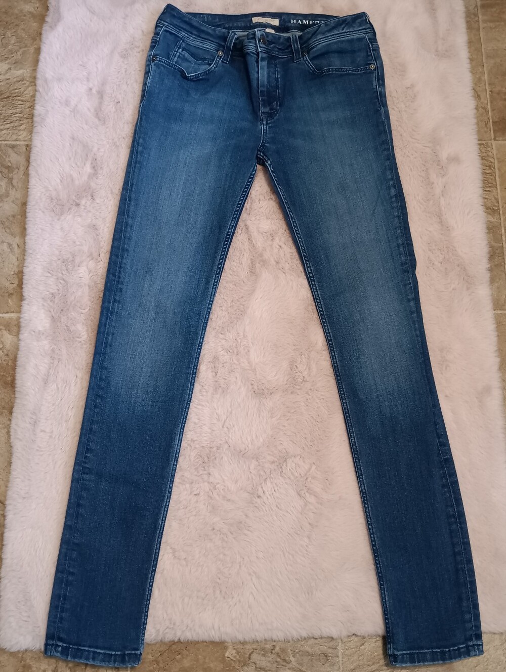 Burberry Brit Hampstead Slim Jeans Blue Medium Wash Denim Size 31x34 Men's